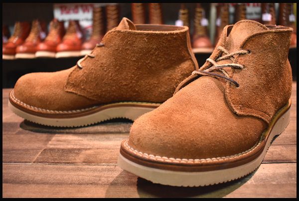 良品】VIBERG ヴァイバー チャッカ ブーツ ビンテージタンラフアウト