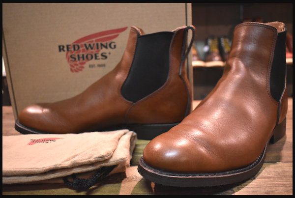 9D 箱付 美品】レッドウィング 9078 Mil-1 Congress Boots チーク