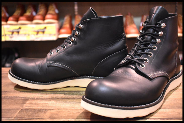 8d 良品 11年 レッドウィング 8165 アイリッシュセッター ブーツ 黒 ブラック クローム プレーントゥ Redwing Hopesmore Hopesmore ホープスモア オンラインショップ