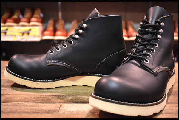 クリスマスファッション レッドウイング red wing ブーツ 8D 羽タグ 黒