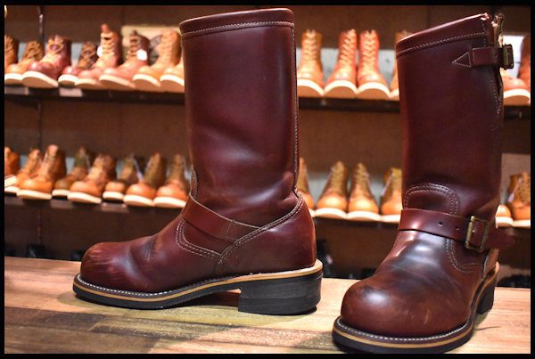 5.5E 良品 黒タグ】Chippewa チペワ エンジニア ブーツ 91068 コード