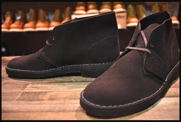 UK7.5 未使用】Clarks クラークス デザート ブーツ 茶 ブラウン