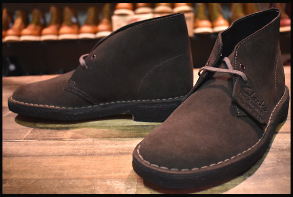 UK6.5F 未使用】Clarks クラークス デザート ブーツ ブラウンスエード