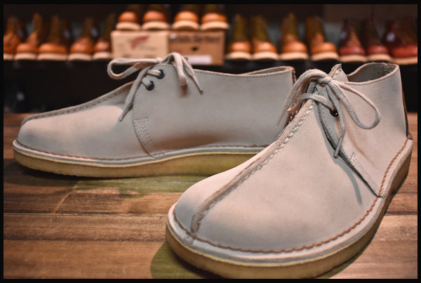 UK9G 未使用】Clarks クラークス デザートトレック ブーツ サンド