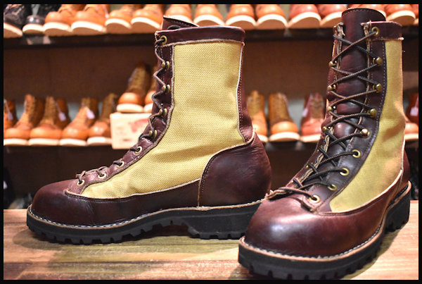 8D 良品】Danner ダナーライト ロング ブラウン 編み上げ ブーツ 茶