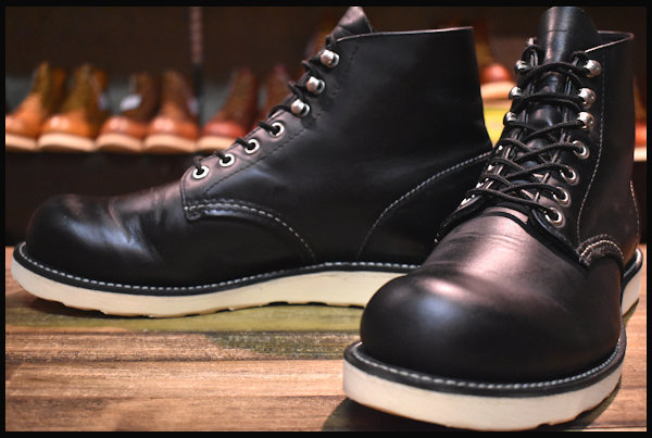 9d 良品 犬タグ復刻 17年 レッドウィング 8165 アイリッシュセッター ブーツ 黒 ブラック クローム プレーントゥ Redwing Hopesmore Hopesmore ホープスモア オンラインショップ