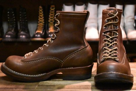 【8.5E 良品 01年 カスタム】WESCO ウエスコ カスタムジョブマスターLTT ブラウン 茶 ビブラム705 レースアップ 編み上げ ブーツ HOPESMORE