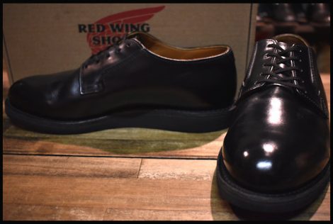 【9D 箱付 美品 19年】レッドウィング 101 ポストマン シューズ ブーツ 黒 ブラック シャパラル 短靴 redwing HOPESMORE