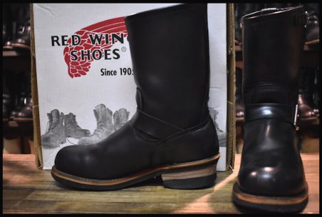【7D 箱付 良品 06年】レッドウィング 2268 エンジニア ブーツ 黒 ブラック クローム スチールトゥ redwing HOPESMORE