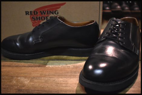 【9.5D 箱付 良品 12年】レッドウィング 101 ポストマン シューズ ブーツ 黒 ブラック シャパラル 短靴 redwing HOPESMORE