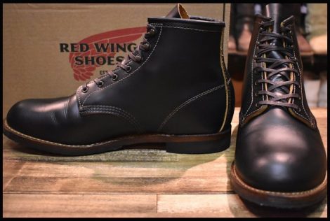 【10.5D 箱付 美品 21年】レッドウィング 9060 ベックマン ブラック クローンダイク 黒 茶芯 フラットボックス ブーツ redwing HOPESMORE