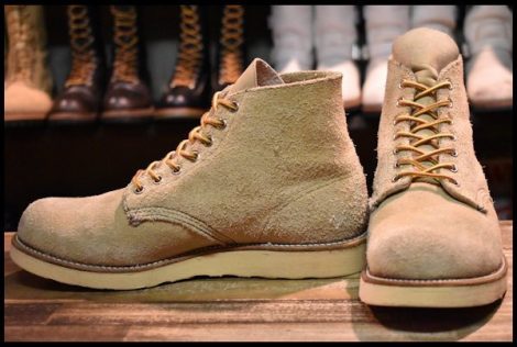 【8E 良品 羽タグ 00年】レッドウィング 8167 スエード アイリッシュセッター タン ラフアウト プレーン ブーツ redwing HOPESMORE
