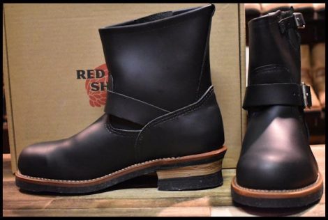 【7.5D 箱付 未使用 13年】レッドウィング 2976 ショート エンジニア 黒 ブラッククローム スチールトゥ ブーツ redwing HOPESMORE