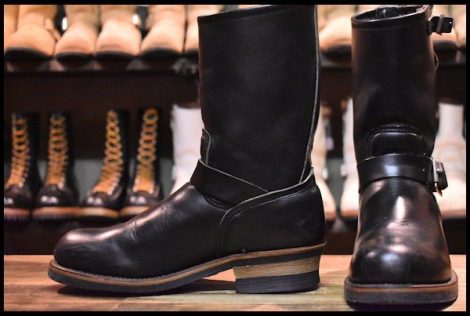 【7.5D 良品 PT91刺繍 97年】レッドウィング 2268 エンジニア 黒 ブラッククローム スチールトゥ ブーツ redwing HOPESMORE