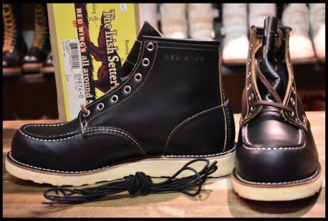 【8E 箱付 未使用 12年】レッドウィング 9874 アイリッシュセッター ブラック クローンダイク 黒 モックトゥ ブーツ redwing HOPESMORE