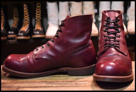 【10.5D 良品 13年】レッドウィング 8012 アイアンレンジ マンソン バーガンディ セトラー キャップトゥ ブーツ redwing HOPESMORE