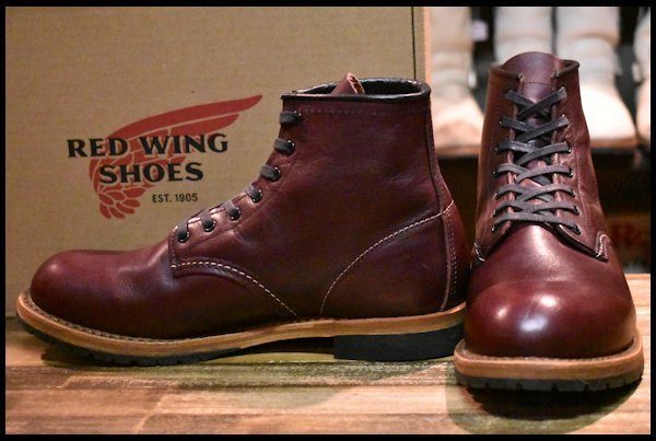 アイボリー×レッド RED WING ベックマン9011 ブラックチェリーフェザー