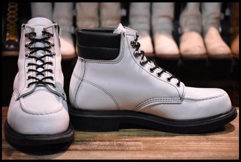 【8E 美品 18年】レッドウィング 8808 スーパーソール 白 ホワイト モックトゥ 編み上げ ブーツ redwing 限定 HOPESMORE