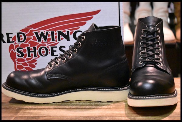 【8D 箱付 良品 FRAGMENT別注 19年】レッドウィング 4665 黒 ブラッククローム プレーントゥ フラグメント ブーツ redwing  HOPESMORE