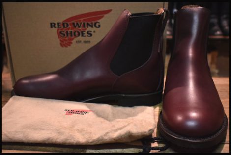 【9.5D 箱付 未使用 17年】レッドウィング 9077 Mil-1 CongressBoots ミルワン コングレス ブーツ ブラックチェリー サイドゴア HOPESMORE