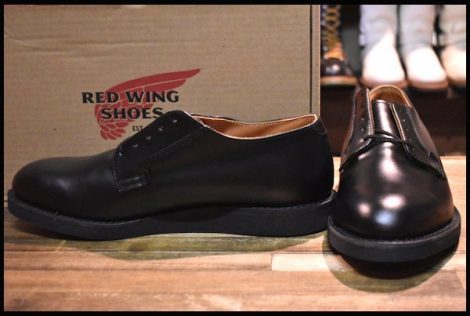 【10.5D 箱付 未使用 20年】レッドウィング 101 ポストマン シューズ ブーツ 黒 ブラック シャパラル 短靴 redwing HOPESMORE