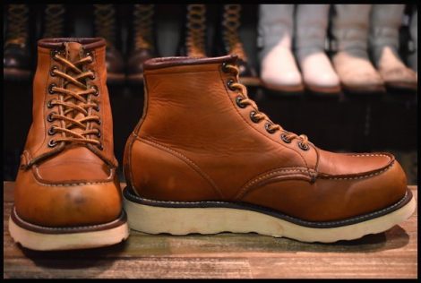 【6D 良品 犬刻印 97年】レッドウィング 875 アイリッシュセッター 茶 オロイジナル モックトゥ 編み上げ ブーツ redwing HOPESMORE