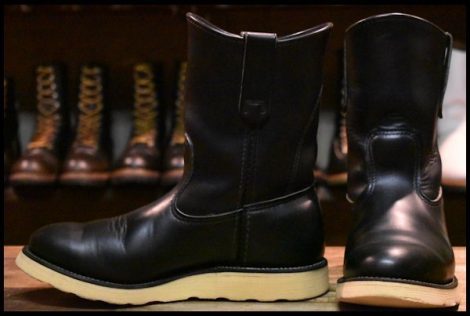 【7E 良品 羽タグ 98年】レッドウィング 8169 ペコス 黒 ブラッククローム クッションソール ブーツ redwing pecos HOPESMORE