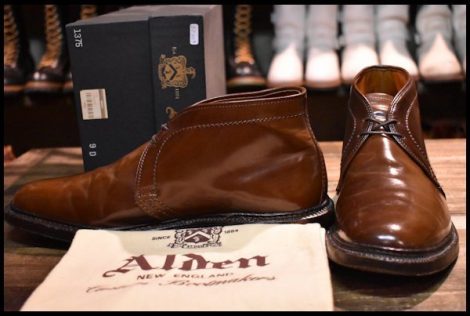 【9D 箱付 良品】ALDEN オールデン 1375 チャッカ ブーツ ラベロコードバン ブラウン 茶 HOPESMORE