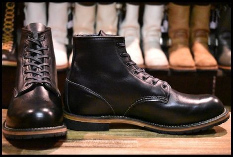 【11D 美品 18年】レッドウィング 9414 ベックマン ブーツ 黒 ブラック フェザーストーン プレーントゥ 9014 redwing HOPESMORE