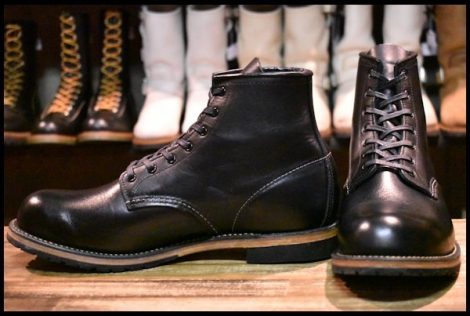 【11D 美品 18年】レッドウィング 9414 ベックマン ブーツ 黒 ブラック フェザーストーン プレーントゥ 9014 redwing HOPESMORE