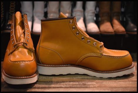 【11E 未使用 20年】レッドウィング 9875 アイリッシュセッター ゴールドラセット モックトゥ 編み上げ ブーツ redwing HOPESMORE