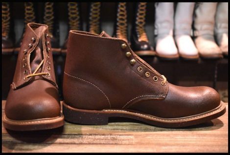 【10D 未使用 14年】レッドウィング 8015 ブラックスミス ブラウン スピットファイヤー プレーントゥ 編み上げ ブーツ redwing HOPESMORE