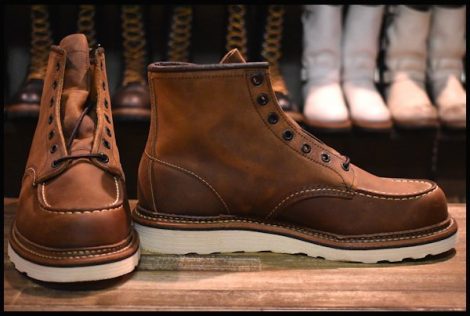 【9D 箱付 未使用 18年】レッドウィング 1907 アイリッシュセッター 茶 カッパー ラフ＆タフ モックトゥ ブーツ redwing HOPESMORE
