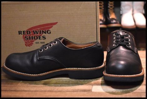 【7D 箱付 良品 17年】レッドウィング 8059 フォアマン オックスフォード 黒 ブラックハーネス 短靴 ローカット ブーツ redwing HOPESMORE