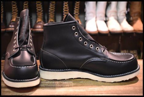 【9.5D 箱付 DEAD 羽タグ 03年】レッドウィング 8130 アイリッシュセッター 黒 ブラッククローム モックトゥ ブーツ redwing HOPESMORE