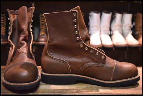 【12EE DEAD PT91プリントEH 93年10月刻印】レッドウィング 4415 ブラウン アイアンレンジ ロング ブーツ redwing HOPESMORE