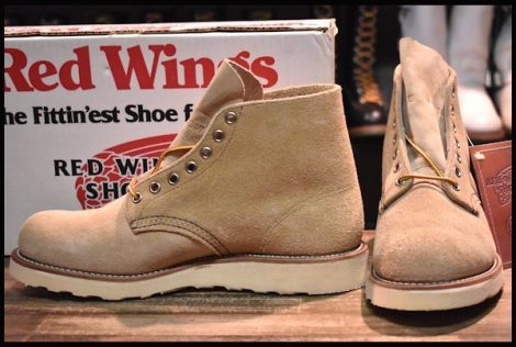 【7.5E DEAD 羽タグ 99年】レッドウィング 8167 スエード アイリッシュセッター タン ラフアウト プレーントゥ ブーツ redwing HOPESMORE