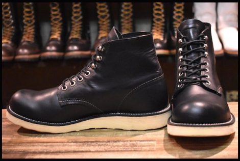 【7.5D 良品 09年】レッドウィング 8165 アイリッシュセッター 黒 ブラック プレーントゥ レースアップ ブーツ redwing HOPESMORE