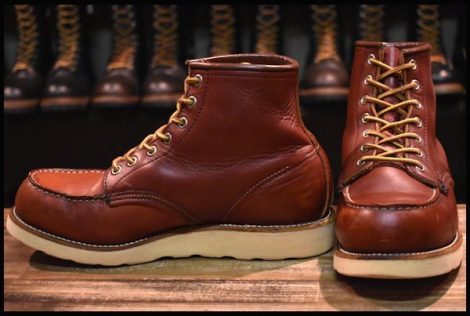 【7E 良品 表犬タグ 96年】レッドウィング 8875 アイリッシュセッター 赤茶 オロラセット モックトゥ 編み上げ ブーツ redwing HOPESMORE