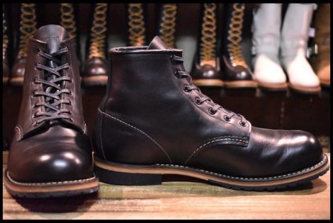 【10EE 箱付 美品 20年】レッドウィング 9414 ベックマン 黒 ブラック フェザーストーン プレーントゥ ブーツ redwing HOPESMORE