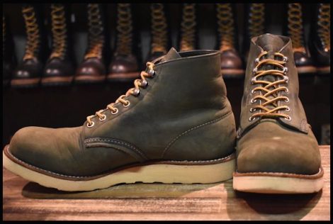 【9D 良品 リミテッドエディション 羽タグ】レッドウィング 8183 フォレストグリーン ヌバック 緑 編み上げ ブーツ redwing HOPESMORE