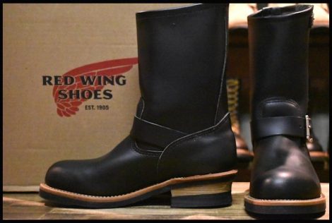 【7D 箱付 未使用 17年】レッドウィング 2268 エンジニア 黒 ブラッククローム スチールトゥ ブーツ redwing HOPESMORE