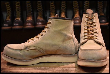 【8.5D 良品 07年】レッドウィング 8173 スエード アイリッシュセッター ホーソーン ラフアウト モックトゥ ブーツ redwing HOPESMORE