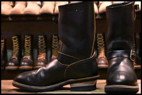 【9D 良品 17年】レッドウィング 2966 エンジニア 黒 ブラック クローンダイク 茶芯 スチール無し ブーツ redwing HOPESMORE