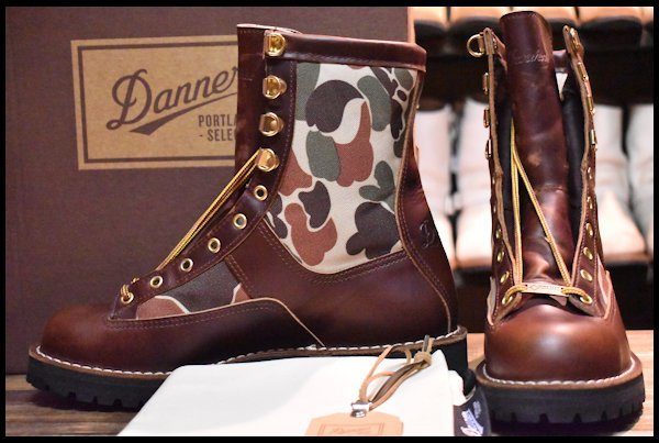 【7.5EE 箱付 未使用 WAREHOUSE別注 白タグ】Danner ダナー×ウエアハウス カモライト ブーツ 33419 ゴアテックス  GORE-TEX HOPESMORE