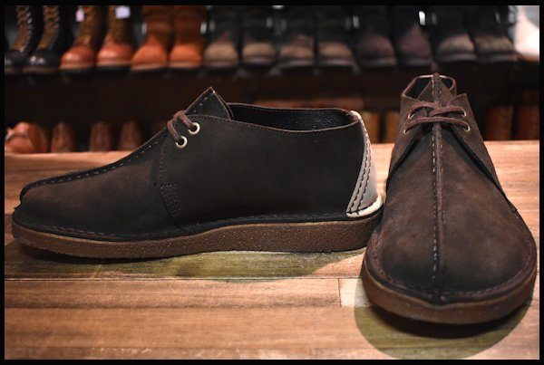 【UK9 美品】Clarks クラークス デザートトレック ブーツ ダークブラウン スエード 茶 HOPESMORE