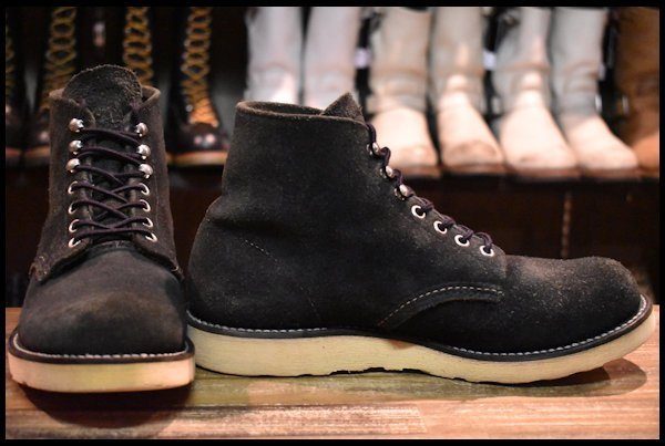 良品 RED WING レッドウィング 8174 スエード プレートゥ 黒 - ブーツ