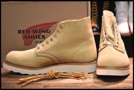 【9D 箱付 未使用 15年】レッドウィング 8167 PLATFORM TYPE WHITE ホーソーンアビレーン ラフアウト 編み上げ ブーツ redwing HOPESMORE