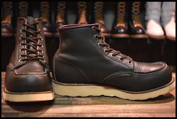 【7.5E 良品 犬タグ 98年】レッドウィング 8180 アイリッシュセッター 緑 カンガタン グリーン 編み上げ ブーツ redwing  HOPESMORE