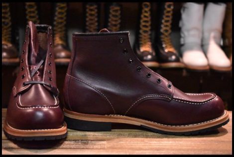 【9D 未使用 13年】レッドウィング 9010 ベックマン ブラックチェリー フェザーストーン モックトゥ 編み上げ ブーツ redwing HOPESMORE